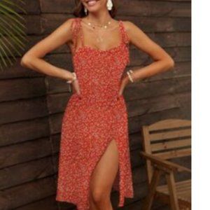 Ditsy Floral Split Thigh Cami Dress